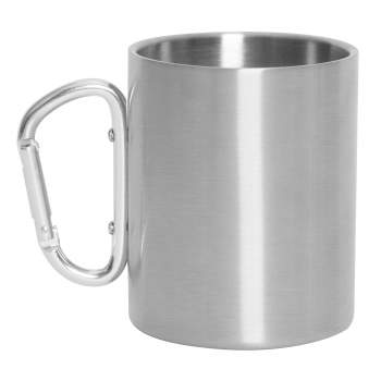 Stainless Steel Mug with Handle - Coffee Camping Mug with Carabiner Handle  Portable Backpack Outdoor…See more Stainless Steel Mug with Handle - Coffee