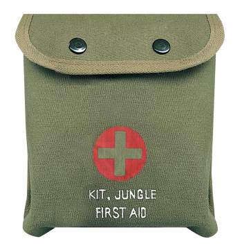first aid, first aid kit, pouch, m-1 jungle first aid kit, jungle, canvas bag, first aid bag, 