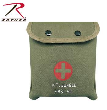 First Aid Kit in a Red Bag with Belt Loop