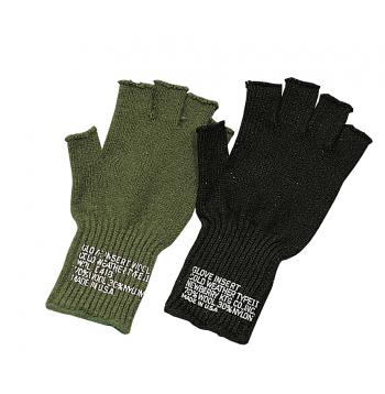 Knitted Black G.I Fingerless Gloves Rothco 