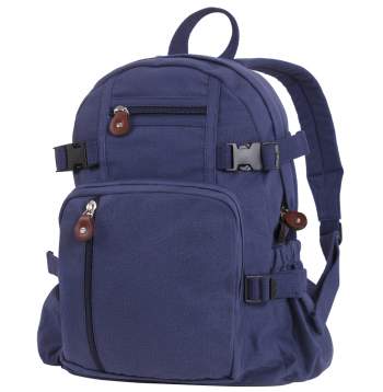 Canvas Backpack w/ Leather Accents