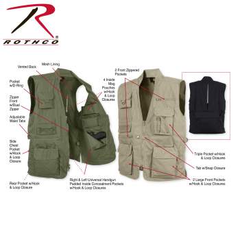 Humvee Safari Vest Size Chart