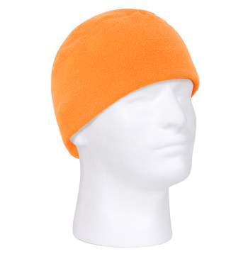 orange fleece beanie