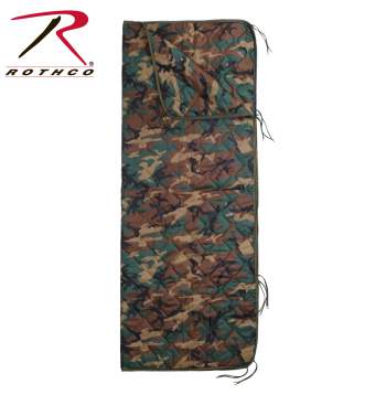 Woodland Camo Rothco GI Type Rip-Stop Poncho Liner with Zipper 