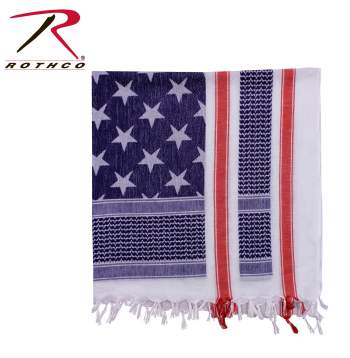 SHEMAGH KEFFIYEH MILITARY ARAB COTTON FASHION SCARF USA STARS FLAG DESIGN new