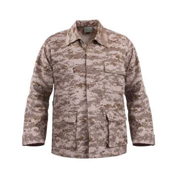 Rothco Battle Dress Uniform LS Shirt Camouflage New Large Woodland Camo Shirt