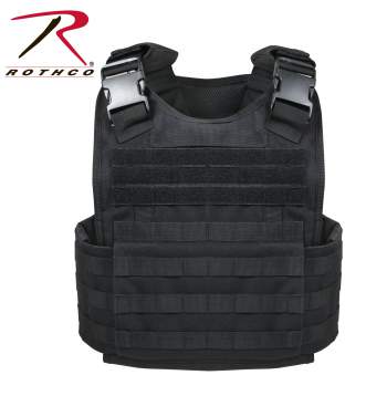 Black Tactical Molle// Plate Carrier Vest