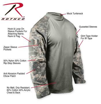 Rothco Military NYCO Midnight Digital Camo Combat Shirt