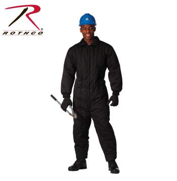 Black Insulated Waterproof Ski  Rescue Suit Coveralls Cold Weather Rothco 7022
