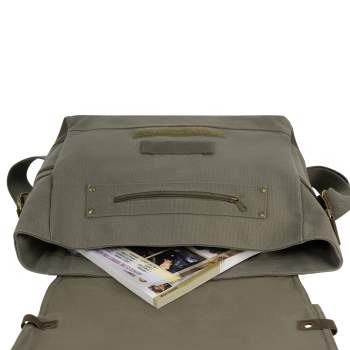 Buy Rothco Deluxe Vintage Canvas Messenger Bag - 15 Liter, Money Back  Guarantee