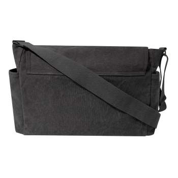 Grey canvas top messenger bag