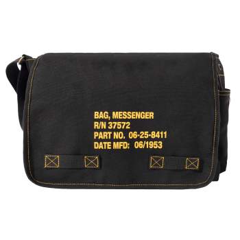 Rothco Heavyweight Canvas Classic Messenger Bag With Military Stencil