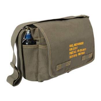 Rothco Heavyweight Canvas Classic Messenger Bag With Military Stencil