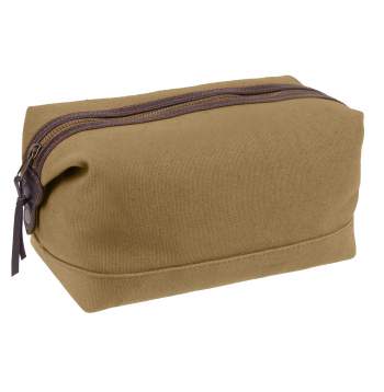 Leather & Cotton Hanging Toiletry Bag