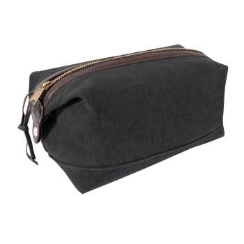 Leather & Cotton Hanging Toiletry Bag