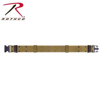Medium Coyote Brown Military Quick Release Pistol Web Belt Rothco 9133