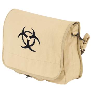 Rothco Vintage Canvas Paratrooper Bag with Bio-Hazard Symbol