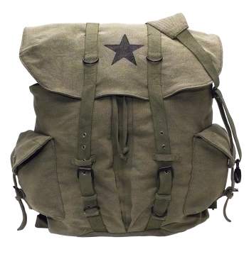 vintage style expedition backpack canvas rucksack rothco 8744 