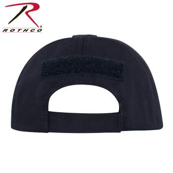 black baseball cap with velcro patch