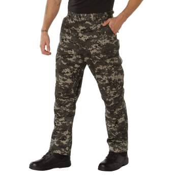 Black digital camo pants sales