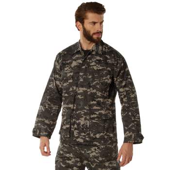 Rothco BDU Shirt - Woodland Digital Camo Military Style Tactical Shirt
