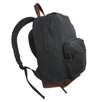 black canvas backpack