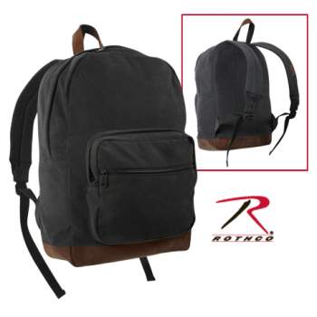 backpack with leather bottom