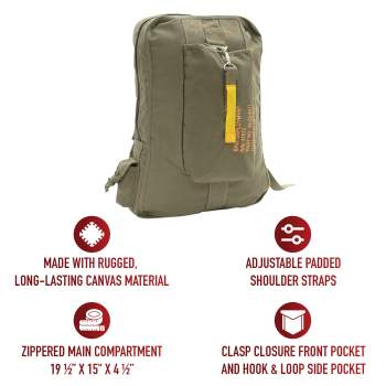 Rothco vintage canvas flight bag best sale