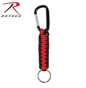 Thin Red Line Paracord Keychain 