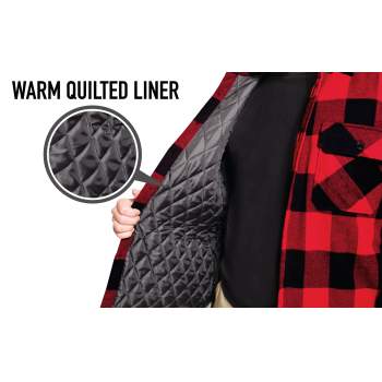 Quilted shop flannel jacket