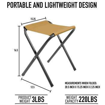 Folding campfire shop seat