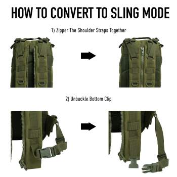 Sling bag convert to backpack top