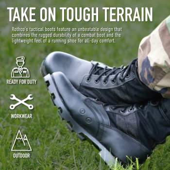 Black military jungle boots shop