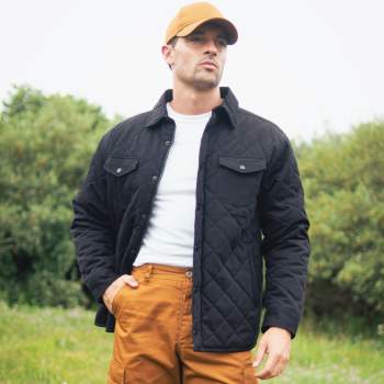 Cotton quilted clearance jacket mens