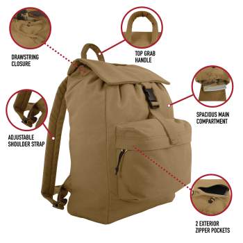 Rothco canvas daypack hotsell