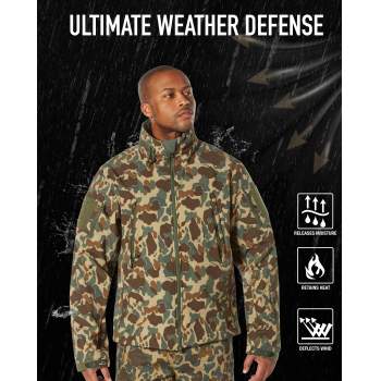 Camo soft shell jacket shop
