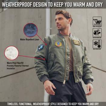 Military style flight jacket online