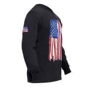 rothco, US Flag Tee, US Flag, long sleeve t-shirt, long sleeve tee, flag tee, american flag tee, us flag t-shirt, us flag long sleeve tee, distressed american flag tee, patriotic tee, patriotic t-shirt, 