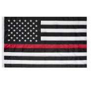 Thin Red Line Flag, embroidered thin red line flag, flag, us flag, USA flag, American flag, firefighters, firefighter flag, US Thin red line flag, fire figher, Red line flag, US Red Line flag