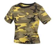 Rothco Women's Camo Crop Top, camo crop, camo crop tee, camouflage crop top, camo crop tank, short sleeve crop top, crop top, crop shirt, camo crop t-shirt, camo, camo crop top, camo short shirt, women's camo shirt, women's camo