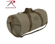 duffle bag, shoulder bag, canvas bag, travel bag, workout, gym, adjustable strap, two tone, dual tone, rothco, loop patch, military, tactical, style