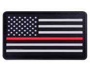 rubber, PVC, thin red line, thin red line flag, flag patch, firefighters, morale patch, 