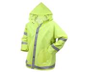 Rothco Safety Reflective Rain Jacket, rain jacket, rain coat, safety jacket, reflective rain coat, reflective rain jacket, wet weather gear, wet weather outerwear, jackets, safety jackets, rain jackets, PVC rain coat, PVC, reflective green, reflective orange, reflective jackets, reflective work jackets, high visibility jacket, high visibility safety jacket                                                                                                                        
