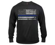 rothco long sleeve thin blue line t-shirt, thin blue line, thin blue line long sleeve, thin blue line t-shirt, thin blue line long sleeve t-shirt, police shirts, thin blue line t shirt, thin blue line shirts, thin blue line apparel, law enforcement shirt, police tees, law enforcement t shirts 