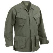Rothco Vintage Vietnam Fatigue Shirt Rip-Stop, fatigue shirt, vintage fatigue shirt, Vietnam fatigue shirt, Vietnam era shirt, button down shirt, bdu shirt, bdu fatigue shirt, military shirt, army shirt, tiger stripe shirt, fatigue clothing, vietnam gear, vietnam shirt, vintage military shirts, vietnam era jungle fatigues, jungle fatigues, ripstop shirt, vietnam tiger stripe shirt