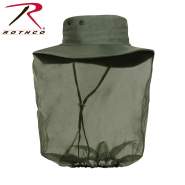 Rothco's Adjustable Boonie Hat With Mosquito Netting, mosquito net hat, hat with mosquito netting, sun hat with netting, mosquito protection, sun protection, sun hats, boonie hats, outdoor hats, military hats, bucket hat, mosquito net head gear