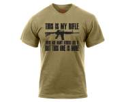 This is my rifle t-shirt, USMC t-shirt, coyote brown t-shirt, graphic t-shirt, printed t-shirt, military t-shirt, rifle t-shirt, gun t-shirt, tee shirt, tee shirts, t-shirts, rifleman slogan, riflemans creed, 