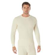 Rothco,Thermal,Underwear,Top,mens thermals,thermal wear,thermal top,long johns,natural,natural thermal,thermal shirt,white,off white. Poly cotton,heavyweight,extra heavy,insulated underwear