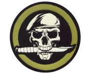 Rothco Military Skull / Knife Patch With Hook Back, Rothco Military Skull / Knife Patch, skull knife patch, military skull knife, military skull knife patch, patch, patches,  airsoft patch, airsoft, airsoft patches, military patches, military patch, tactical patch, morale patch, tactical airsoft patches, morale patch, hook and loop patch, tactical patches, military velco patches, 
