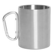 Rothco Stainless Steel Camping Cup With Carabiner, carabiner cup,  carabiner mug, carabiner camping mug, carabiner handle stainless steel mug, travel coffee mug with carabiner handle, travel mug with carabiner handle, camping cup, clip mug, camping coffee cup, travel mug, travel cup, stainless steel cup, stainless steel mug, camping mug  